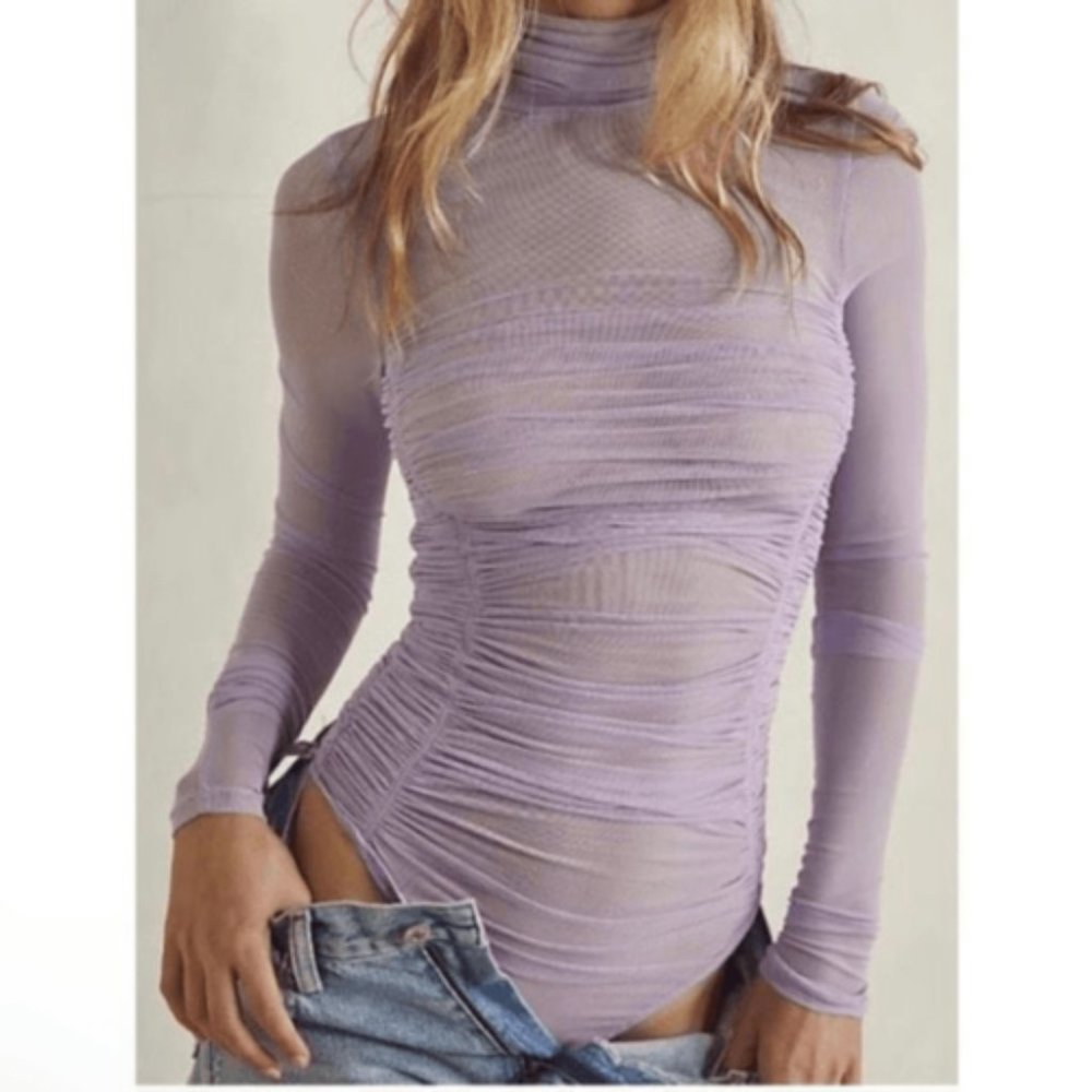 NWOT Free People Under It All Mesh Bodysuit